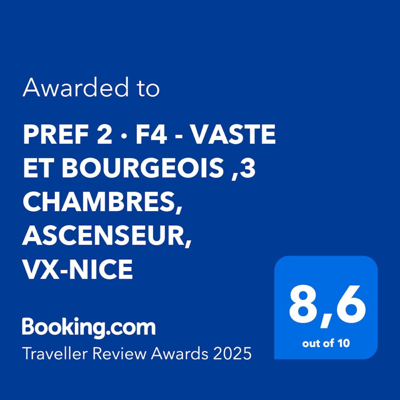 Pref 2 - F4 - Vaste Et Bourgeois ,3 Chambres, Ascenseur, Vx-Nice Eksteriør bilde